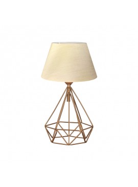 Επιτραπέζιο φωτιστικό PWL-1080 pakoworld Ε27 μπεζ-χρυσό Φ22x39εκ