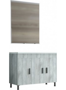 DROP Σετ επιδαπέδιου επίπλου μπάνιου, Roma 100, Slim, Gray, Drop DROP986608