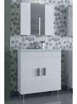 DROP Σετ επιδαπέδιου επίπλου μπάνιου, Roma 70, Λευκό, Drop DROP986599