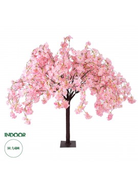 20359 GloboStar®  Artificial Garden PINK CHERRY BLOSSOM TREE 20359 Τεχνητό Διακοσμητικό Δέντρο Ροζ Άνθος Κερασιάς Υ140cm