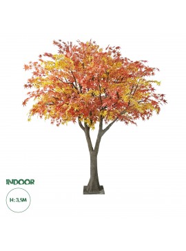 20360 GloboStar®  Artificial Garden AUTUMN MAPLE TREE 20360 Τεχνητό Διακοσμητικό Δέντρο Φθινοπωρινός Σφένδαμος Υ350cm