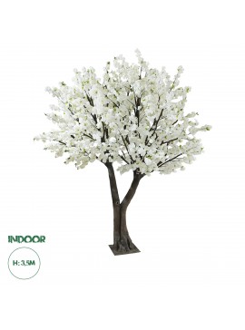 20362 GloboStar®  Artificial Garden BIANCA CHERRY BLOSSOM TREE 20362 Τεχνητό Διακοσμητικό Δέντρο Λευκό Άνθος Κερασιάς Υ350cm