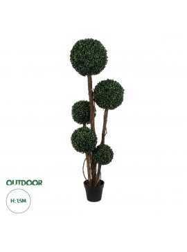 20403 GloboStar®  Artificial Garden BUXUS 20403 Τεχνητό Διακοσμητικό Φυτό Πυξός Υ150cm