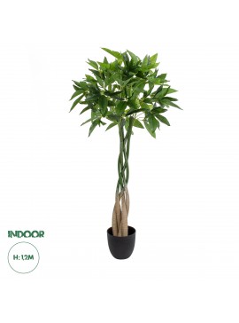 20426 GloboStar®  Artificial Garden PACHIRA GLABRA 20426 Τεχνητό Διακοσμητικό Φυτό Παχίρα της Τύχης Υ120cm