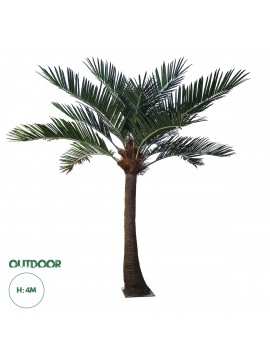 20442 GloboStar®  Artificial Garden COCONUT PALM TREE 20442 Τεχνητό Διακοσμητικό Φοινικόδεντρο Κοκοφοίνικας Εξωτερικού Χώρου IP68 UV Certified Protection Υ400cm