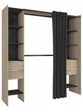 Βεστιάριο Dande-Σονόμα - Μαύρο 115.00x50.10x203.00 162089119