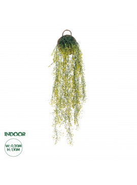 20632 GloboStar®  Artificial Garden GOLDEN BELL WILLOW 4 HANGING PLANT 20632 Κρεμαστό Τεχνητό Διακοσμητικό Φυτό Ιτίας  Y110cm