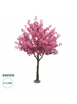 20670 GloboStar®  Artificial Garden BOUGAUVILLEA 20670 Τεχνητό Διακοσμητικό Δέντρο με Ανθη Μπουκανβίλιας Φουξ Υ250cm