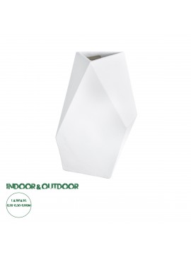 20738 GloboStar®  Artificial Garden ALBEROBELLO 20738 Επιδαπέδιο Πολυεστερικό Τσιμεντένιο Κασπώ Γλάστρα - Flower Pot Λευκό Μ58 x Π30 x Υ90cm