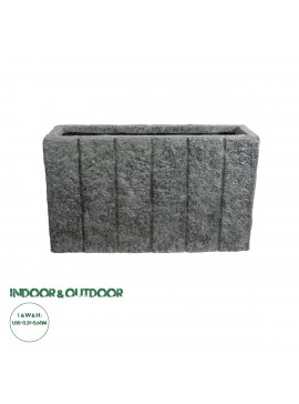 20765 GloboStar®  Artificial Garden PELLEGRINO 20765 Επιδαπέδιο Πολυεστερικό Τσιμεντένιο Κασπώ Γλάστρα - Flower Pot Γκρι Μ100 x Π31 x Υ60cm