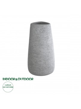 20795 GloboStar®  Artificial Garden OXFORD 20795 Επιδαπέδιο Πολυεστερικό Τσιμεντένιο Κασπώ Γλάστρα - Flower Pot Γκρι Μ45 x Π49 x Υ90cm