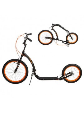 Scooter WH227F Μαύρο/Πορτοκαλί 20/16" ΣΠΑΣΤΟ με Φουσκωτούς ΤροχούςNILS EXTREME