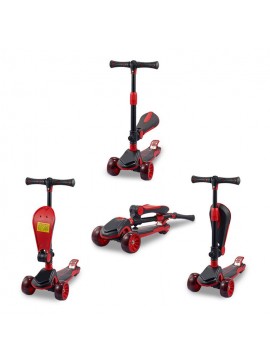 GC SCOOTER FUN HD 008 2 σε 1 Μαύρο/Κόκκινο ME LED ΦΩΤΑΚΙΑ