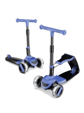 GC SCOOTER FUN S8 2 σε 1 Μαύρο/Μπλε ME LED ΦΩΤΑΚΙΑ