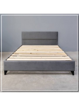 Κρεβάτι μονό "PALERMO" από ύφασμα σε χρώμα ανθρακί 90x200x92 219-00073