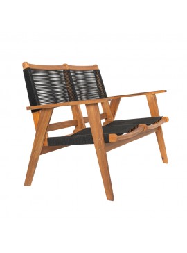 Liberta CAVO ΚΑΝΑΠΕΣ 2ΘΕΣΙΟΣ ΜΑΥΡΟ ΦΥΣΙΚΟ 120x72xH85cm 120x72xH85cm 22-0168