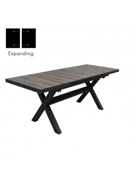 Liberta SORPRESA ΤΡΑΠΕΖΙ ΕΠΕΚΤΕΙΝΟΜΕΝΟ-Η ΓΚΡΙ ΓΚΡΙ ΣΚΟΥΡΟ 202x101xH77cm 202x101xH77cm 22-0293