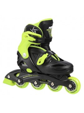 Αυξομειούμενα Πατίνια Roller NJ/NA 0321 Μαύρο/Λαχανί IN-LINE SKATES NILS EXTREME Small (26-30)