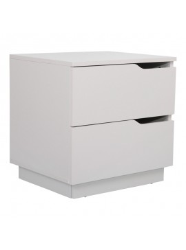 Κομοδίνο Verena pakoworld σε λευκή απόχρωση 48x40x48εκ