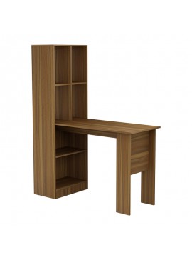 Intrahome Γραφείο εργασίας με βιβλιοθήκη Acumen Intrahome μελαμίνης καρυδί 120x50x150εκ | SKU: INTRAPA-341111137