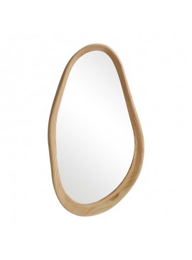 Καθρέπτης οβάλ Baloa pakoworld mdf σε φυσική απόχρωση 44x4x80εκ