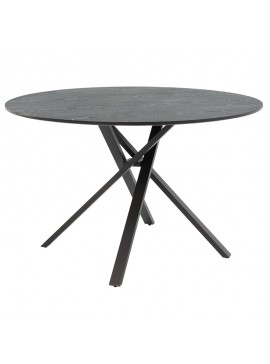 Tραπέζι Koas Intrahome MDF μαύρο Φ120x75εκ INTRAPA-346111142