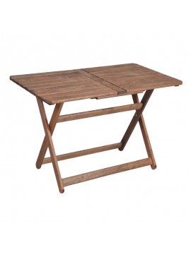 Τραπέζι Retto pakoworld μασίφ ξύλο οξιάς καρυδί εμποτισμού 140x80x76εκ