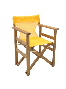Καρέκλα-πολυθρόνα σκηνοθέτη Retto pakoworld μασίφ ξύλο οξιάς καρυδί-πανί κροκί 237-000018