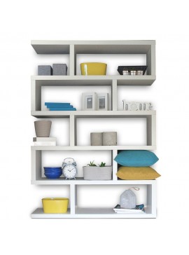 SYSTEM ΒΙΒΛΙΟΘΗΚΗ ΛΕΥΚΟ DECAPE 120x29xH179cm 24-0364