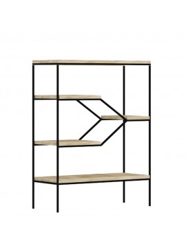 Liberta STEP ΒΙΒΛΙΟΘΗΚΗ SONOMA ΜΑΥΡΟ 80x30xH120cm 80x30xH120cm 24-0470