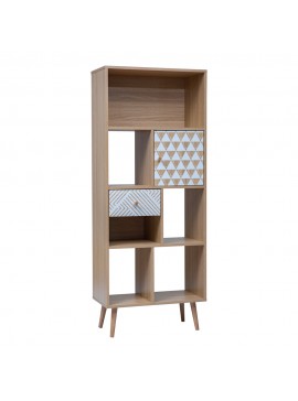 Liberta TRIANGLE ΒΙΒΛΙΟΘΗΚΗ SONOMA ΜΕ PATTERN 60x30xH150cm 60x30xH150cm 24-0684