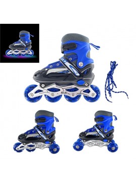 Αυξομειούμενα Πατίνια Roller GC SK2 ΣΕΤ 3 ΣΕ 1 ΜΠΛΕ LED-MEDIUM(33-37)