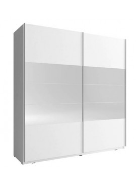 Lh-homefurniture Ντουλάπα Συρόμενη Mika-1 Χρώμα Λευκό  200x214x63 cm 24112-MK1w-200