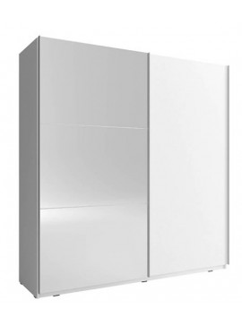 Lh-homefurniture Ντουλάπα Συρόμενη Mika 2 Χρώμα Λευκό  200x214x63 cm 24112-MK2w-200
