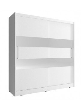 Lh-homefurniture Ντουλάπα Συρόμενη Maja 2 Χρώμα Λευκό  200x214x62cm 24113-MJ2w-200
