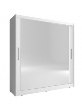 Lh-homefurniture Ντουλάπα Συρόμενη Maja 6 Χρώμα Λευκό  180x200x62cm 24113-MJ6w-180