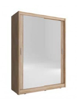 Lh-homefurniture Ντουλάπα Συρόμενη 24113-MJMMs-130 Χρώμα Φυσικό δρυς 130x200x62 cm 24113-MJMMs-130