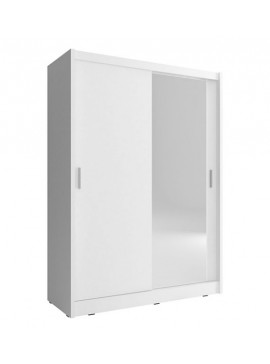 Lh-homefurniture Ντουλάπα Συρόμενη 24113-MJMw-150 Χρώμα Λευκό  150x200x62 cm 24113-MJMw-150