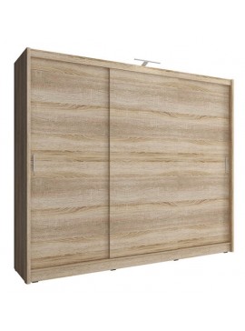 Lh-homefurniture Ντουλάπα Συρόμενη 24114-WK1s-250 Χρώμα Φυσικό Δρυς  250x214x62 24114-WK1s-250