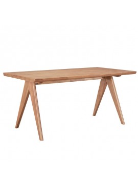 Τραπέζι Winslow pakoworld ξύλο rubberwood σε ανοιχτό καρυδί χρώμα 180x85x75εκ
