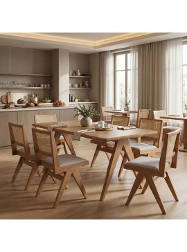 Τραπέζι Zoin Intrahome ξύλο rubberwood σε ανοιχτό καρυδί χρώμα 200x100x75εκ INTRAPA-358111133