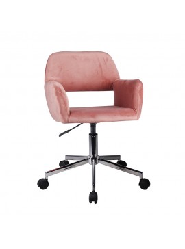 IDOLS ΚΑΡΕΚΛΑ ΓΡΑΦΕΙΟΥ DUSTY PINK 56,5x54,5xH76/88cm 25-0465