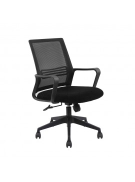CURVE ΚΑΡΕΚΛΑ ΓΡΑΦΕΙΟΥ ΜΑΥΡΟ 58x53xH90-98cm 25-0551