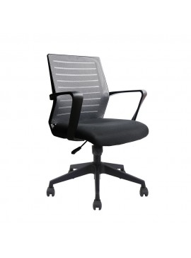 LINES ΚΑΡΕΚΛΑ ΓΡΑΦΕΙΟΥ ΜΑΥΡΟ 58x53xH96-106cm 25-0552