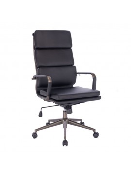 Liberta SLICE ΚΑΡΕΚΛΑ ΓΡΑΦΕΙΟΥ ΜΑΥΡΟ GUNMETAL 55,5x63,5xH117cm 55,5x63,5xH117cm 25-0558