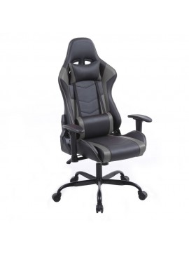 Liberta EXPLOR ΚΑΡΕΚΛΑ GAMING ΓΡΑΦΕΙΟΥ ΜΑΥΡΟ ΓΚΡΙ 50x71xΗ135cm 50x71xΗ135cm 25-0703