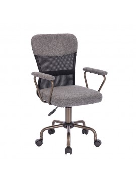 Liberta BELL ΚΑΡΕΚΛΑ ΓΡΑΦΕΙΟΥ ΓΚΡΙ GUNMETAL 54x52xH92cm 54x52xH92cm 25-0726