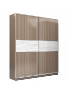 ΝΤΟΥΛΑΠΑ  NSBIOMEL  2Φ Ντουλάπα ''Λωρίδα" 200x240x60cm 25-115