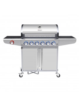 Campfire ΨΗΣΤΑΡΙΑ ΜΕ 6  ΚΑΥΣΤΗΡΕΣ & EXTRA ΕΣΤΙΑ  ΜΕ LED ΔΙΑΚΟΠΤΕΣ-ΙΝΟΧ velco-25-38212