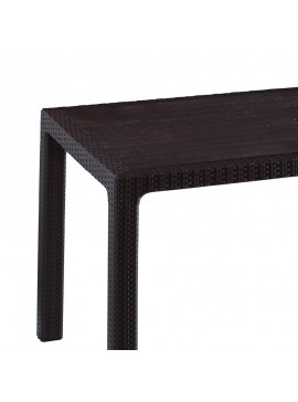 Τραπέζι Lyel Intrahome με UV protection PP καφέ 150x90x73.5εκ INTRAPA-364111130